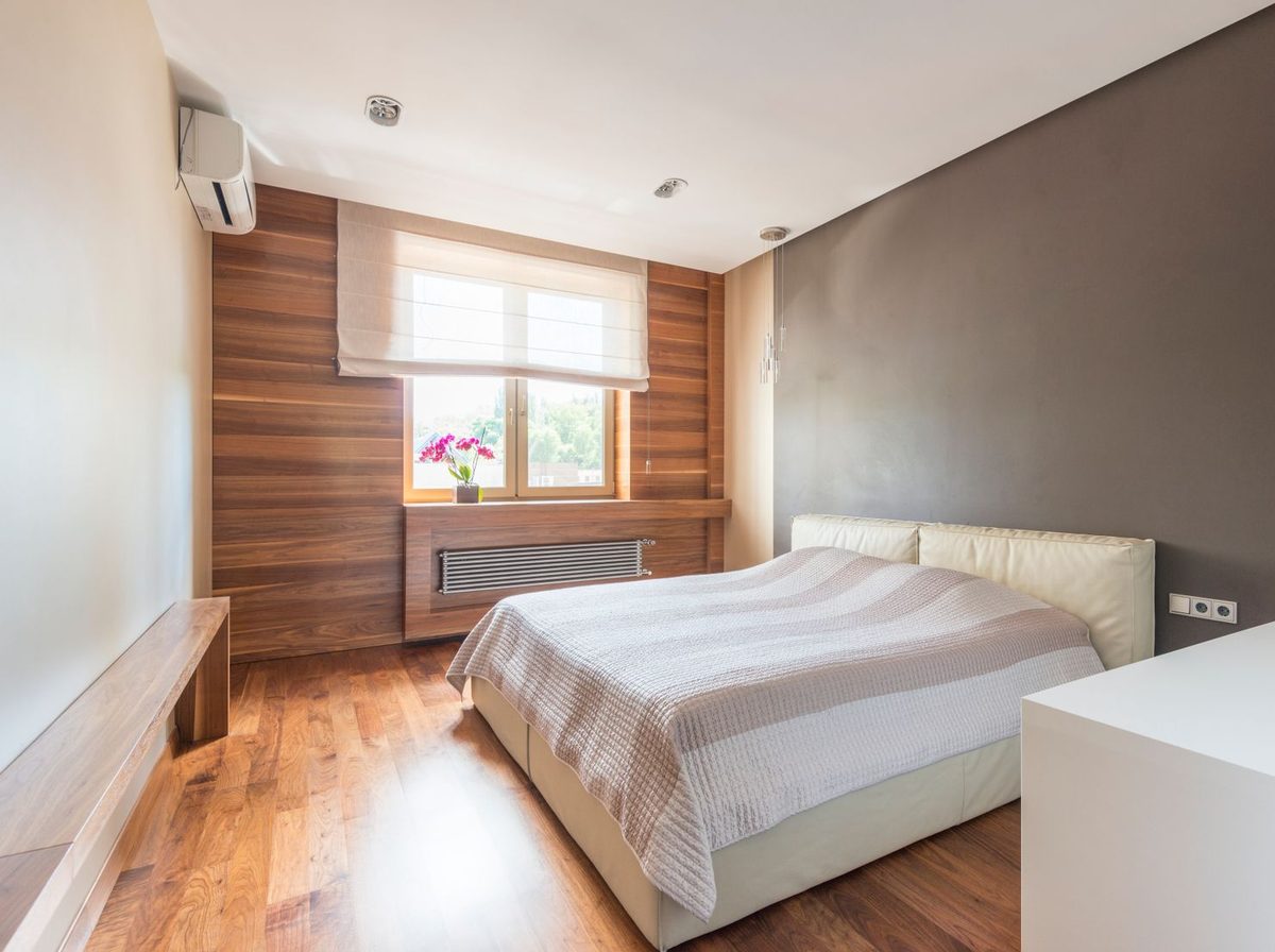 The bedroom as it was photographed